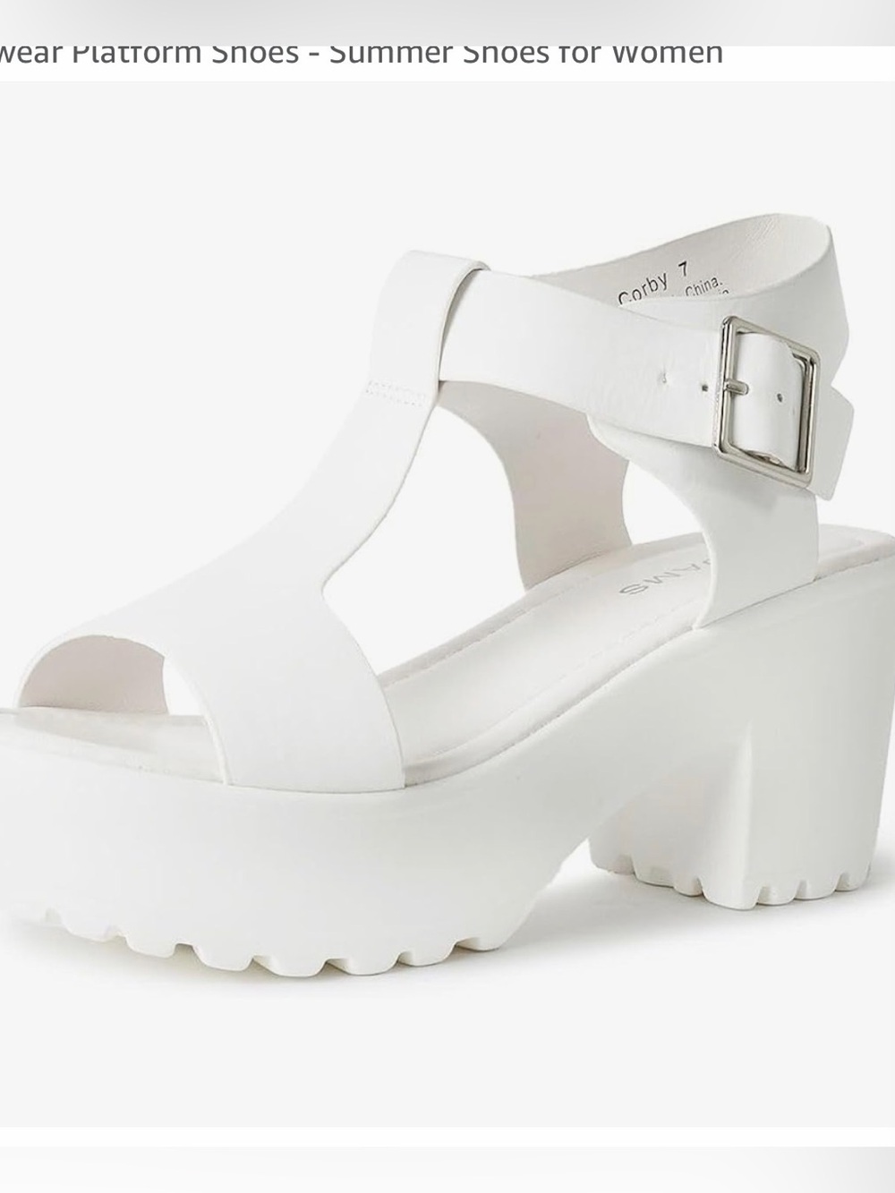 White Platform Sandals BNWOT